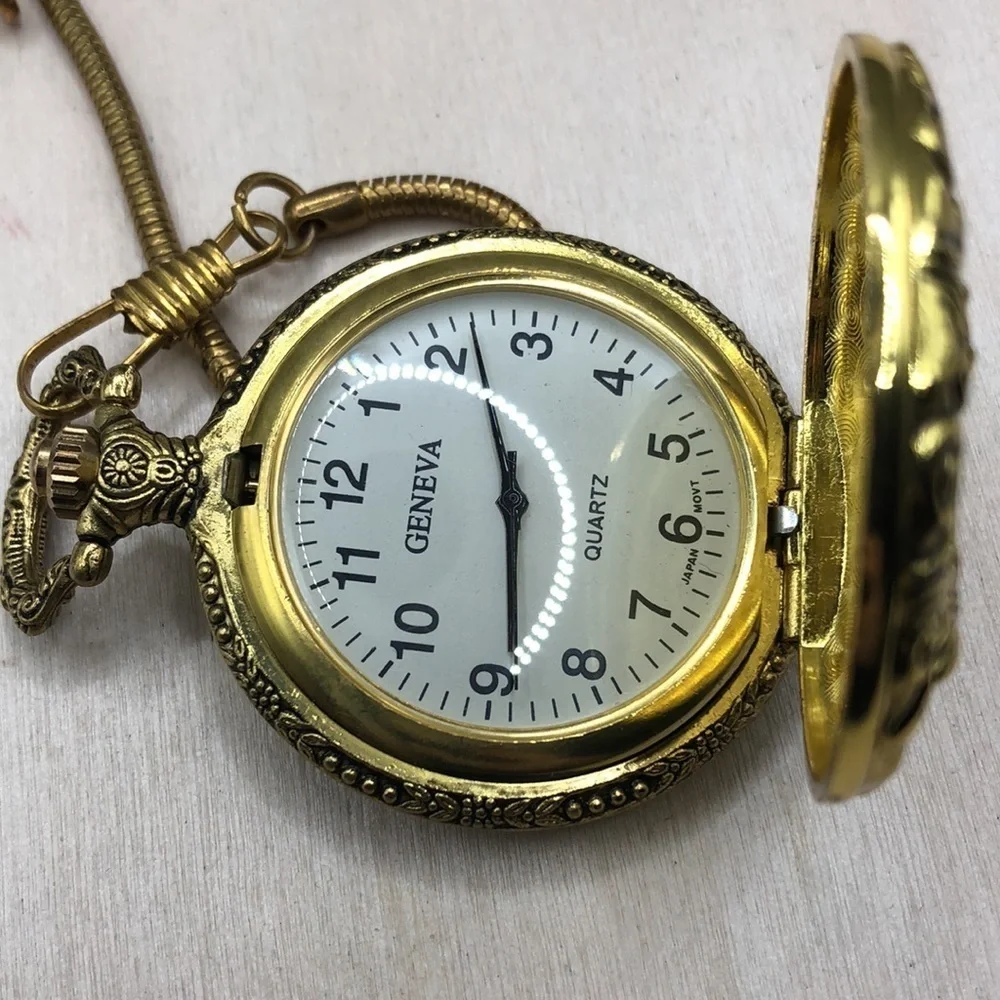 Vintage Geneva Racing Horses Pocket Watch.